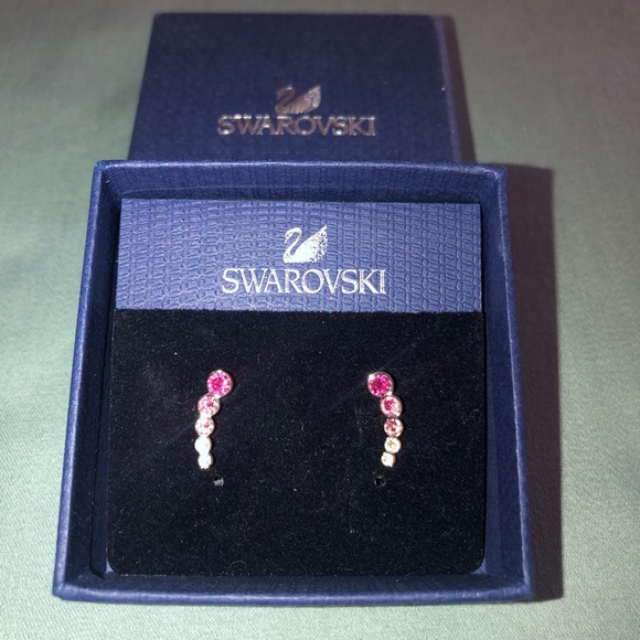 Pink Swarovski Earrings - Picture 3 of 3